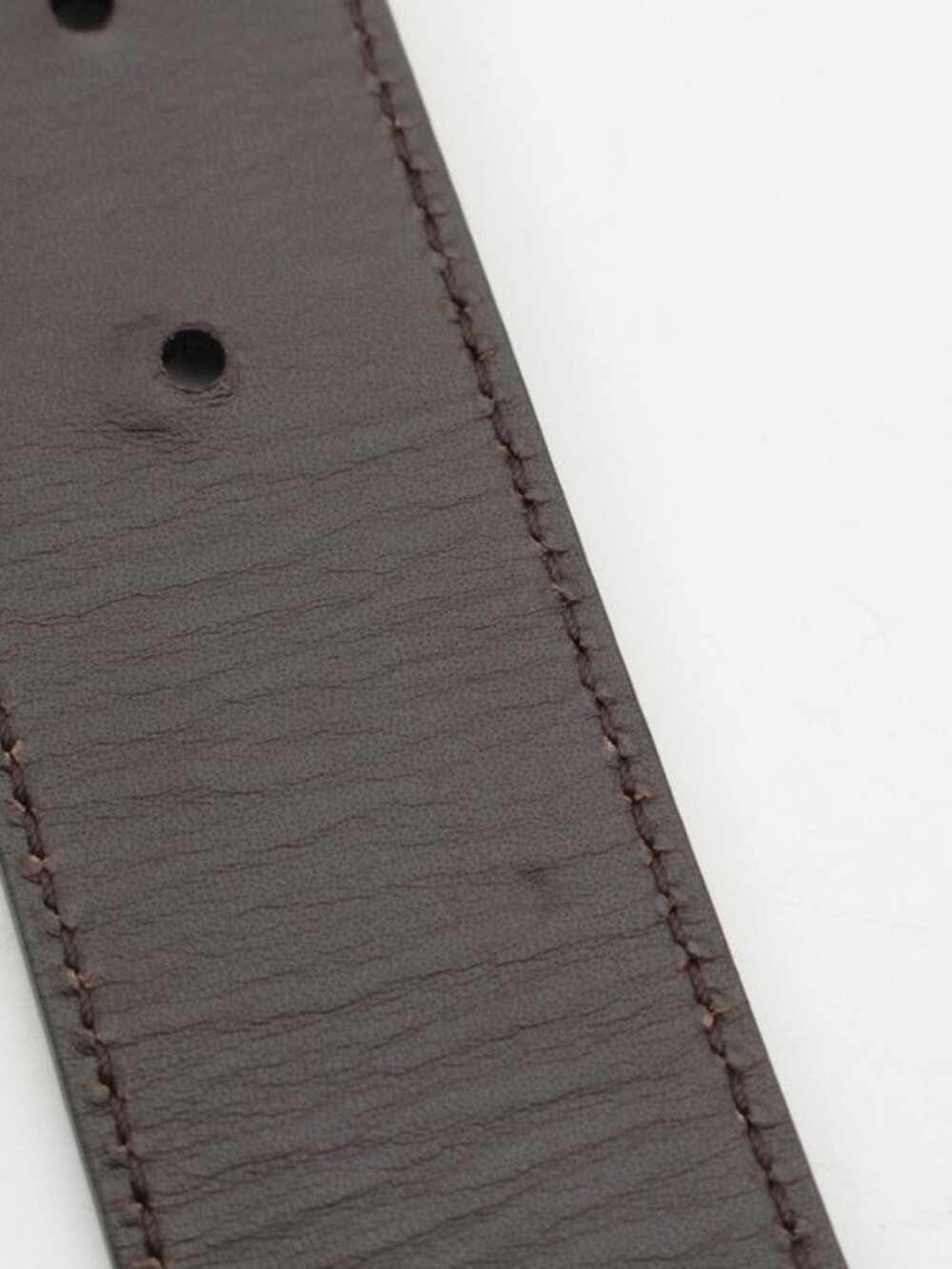 Gucci Leather GG Guccissima Reversible Belt Black Dark Brown - Picture 7 of 10